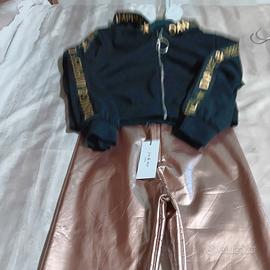 completo  giubbetto e pantaloni oro