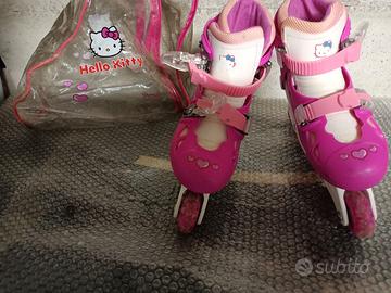 PATTINI IN LINEA HELLO KITTY REGOLABILI DA 30 A 33