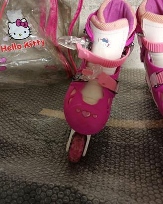 PATTINI IN LINEA HELLO KITTY REGOLABILI DA 30 A 33