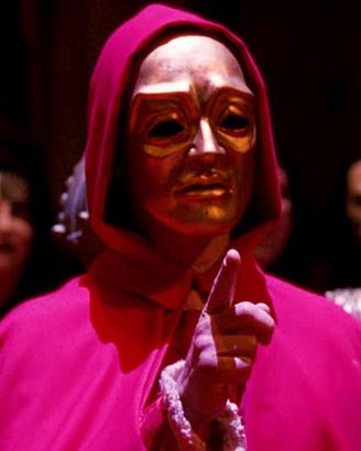 Maschera di Eyes Wide Shut Red Cloak "oro vero“