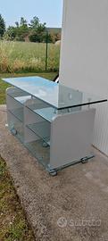 mobile porta TV e Stereo in vetro