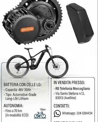 Kit motore bafang da 250 a 750w