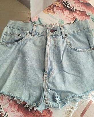Pantaloncini Jeans Azzurro Chiaro Vintage Y2K
