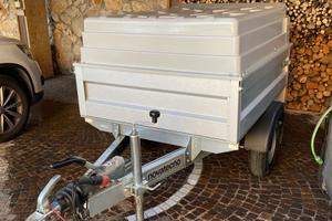 Rimorchio con freno e coperchio ABS - 750kg -