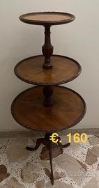 Tavolino a tre piani in mogano 