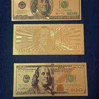 3 x 100 DOLLARI U.S.A. LAMINA D'ORO
