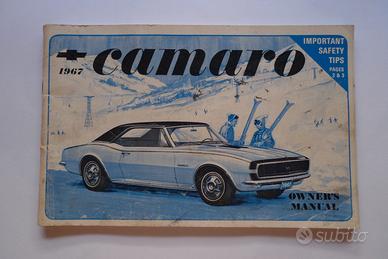 CAMARO RS libretto di uso e manutenzione 1967