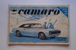 CAMARO RS libretto di uso e manutenzione 1967