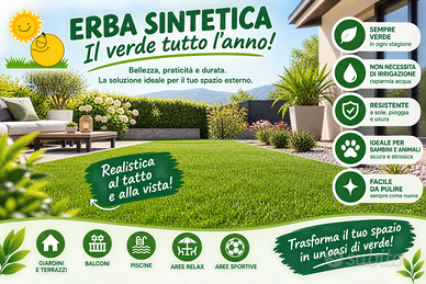 ERBA SINTETICA DA APPOGGIO TAGLIO PERSONALIZZATO
