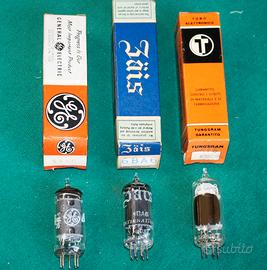 n. 3 valvole 6BE6 + 6BA6 + 6AT6 per radio d’epoca