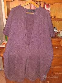 Cardigan Donna Vinaccia grande caldo Taglia Unica