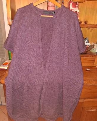 Cardigan Donna Vinaccia grande caldo Taglia Unica