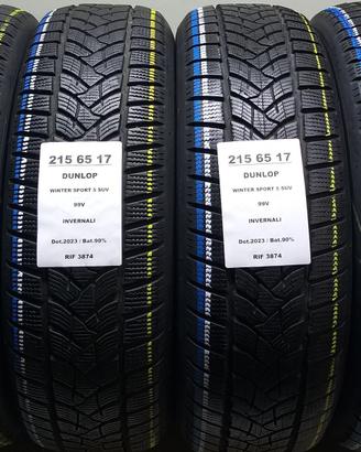 4 GOMME 215 65 17 DUNLOP INV 2023 RIF3874