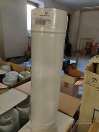 Tubo stufa smaltato bianco