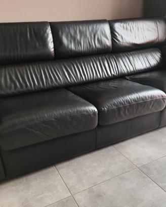 Divano Poltronesofà Vera Pelle 3 Posti 220x100x68