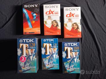 8 videocassette vergini VHS