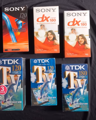 8 videocassette vergini VHS