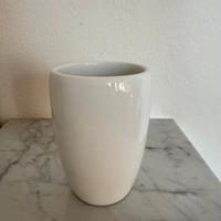 Bicchiere da appoggio ceramica bianca