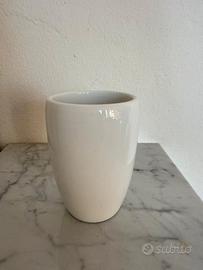 Bicchiere da appoggio ceramica bianca