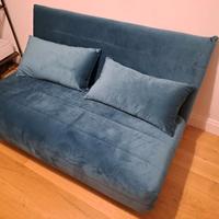 Divanetto pieghevole 2 posti verde petrolio