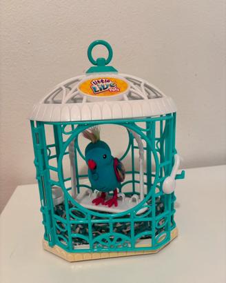 Little live pets- uccellino con gabbia
