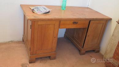 VECCHIA SCRIVANIA SCRITTOIO IN FRASSINO