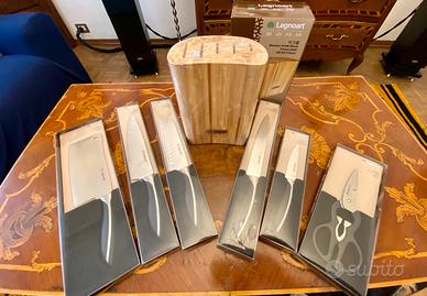 LEGNOART set coltelli e bloccacoltelli