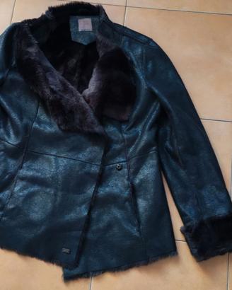 Giacca imbottita in pelle