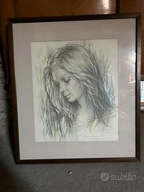 Coppia di quadri con ritratto