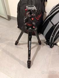Manfrotto treppiedi in carbonio + testa a sfera
