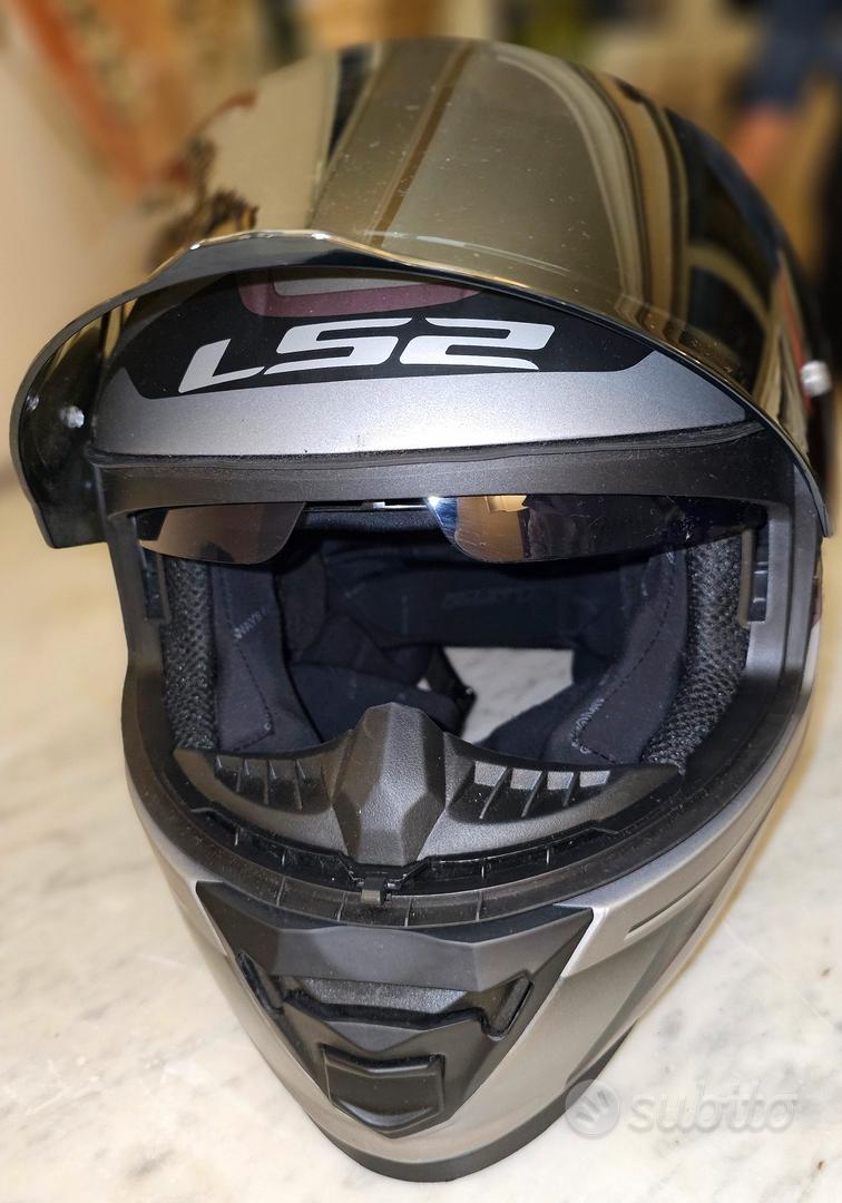 CASCO INTEGRALE MOTO DOPPIA VISIERA LS2 STORM FASTER FF800