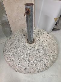 Base ombrellone in cemento e graniglia