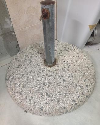 Base ombrellone in cemento e graniglia