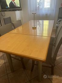 Tavolo da pranzo + 4 sedie in buono stato