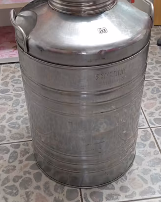 Fusto Per Olio 50 Litri Acciaio Inox Sansone 