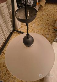 Lampadario in vetro satinato 