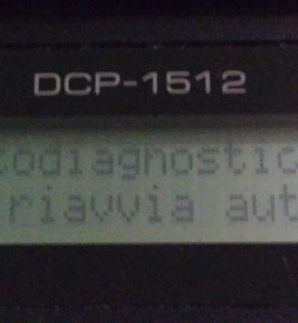 BROTHER DCP 1512 - SI ACCENDE MA NON FUNZIONA
