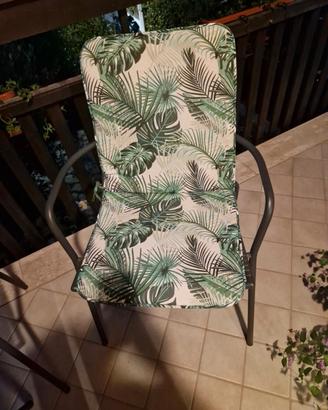 3 cuscini da esterno  per sedia giardino 