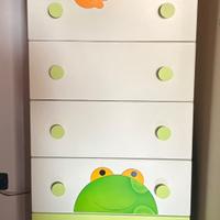 Cassettiera Azur motivo rana