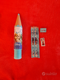 Set Disney Frozen 6 matite, temperino, gomma