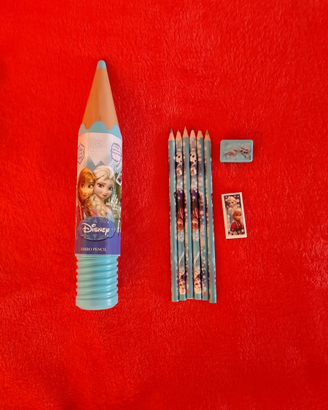 Set Disney Frozen 6 matite, temperino, gomma