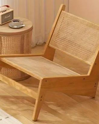 Sedia poltrona rattan naturale 
