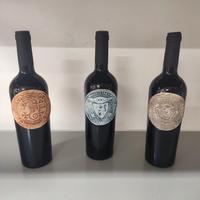 Bottiglie di vino etichetta in ceramica Grottaglie