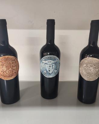 Bottiglie di vino etichetta in ceramica Grottaglie