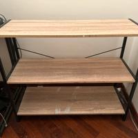 Scaffalatura a tre ripiani, Metallo e Legno