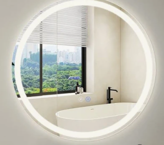 Specchio bagno rotondo 60 cm LED con luce dimmerab