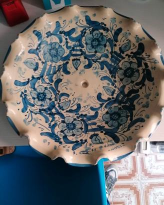 Piatto per Lampadario in ceramica Siciliana 