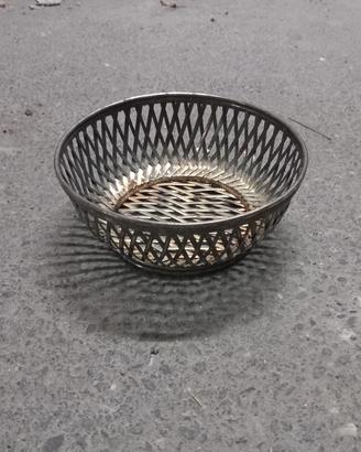 Cestino portaoggetti metallo vintage