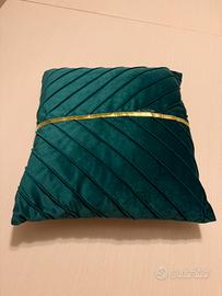 Cuscino decorativo verde oro