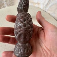 Pigna ghisa finali ferro antichi set 2 pz vintage